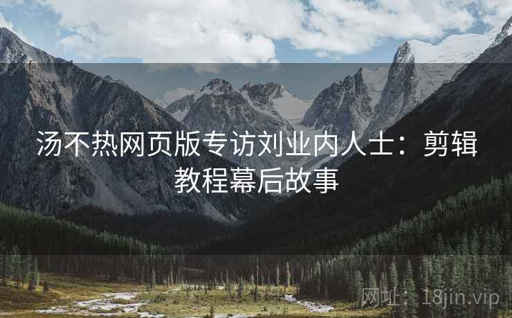 汤不热网页版专访刘业内人士：剪辑教程幕后故事