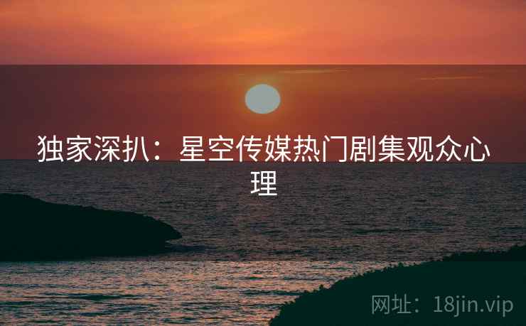 独家深扒：星空传媒热门剧集观众心理