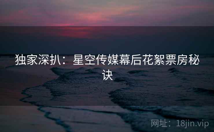 独家深扒：星空传媒幕后花絮票房秘诀