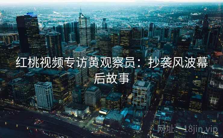 红桃视频专访黄观察员：抄袭风波幕后故事