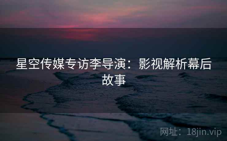 星空传媒专访李导演：影视解析幕后故事